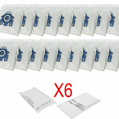 18 Bags + 12 Filters For Miele S227/S240, S270/S280, S400, S2000, S5000, S8000 Sparesbarn