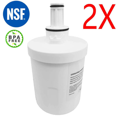 2X Fridge Water Filter For Samsung SRS684GDHSS SRS690GDLS EFF-6011A EFF6011A Sparesbarn