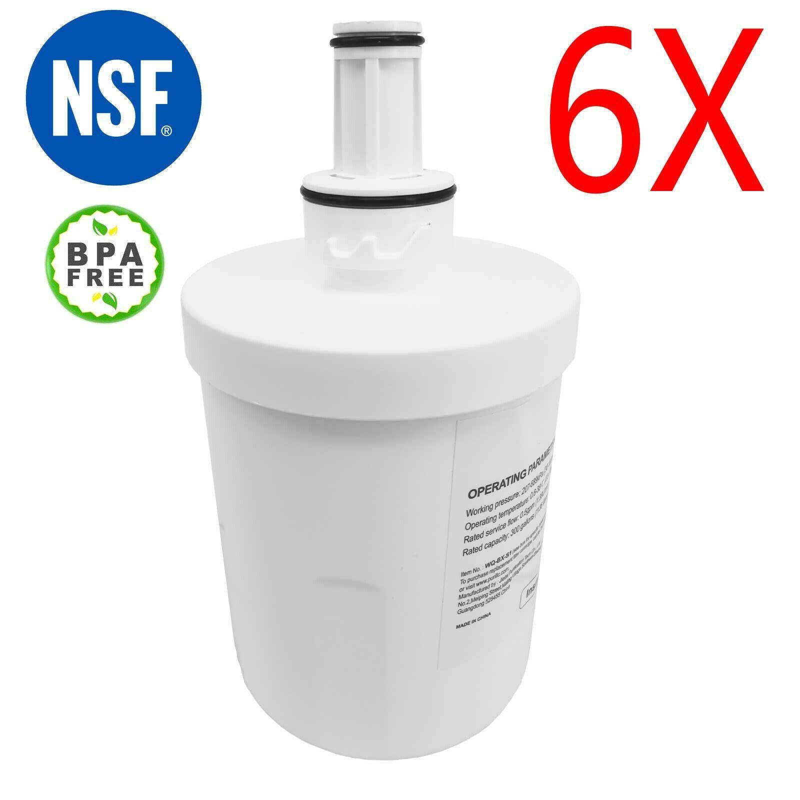 6X Refridgerator Water Filter For Samsung SGF-DSB30 SRS606DHLS RSE8KPUS SRS798DP Sparesbarn