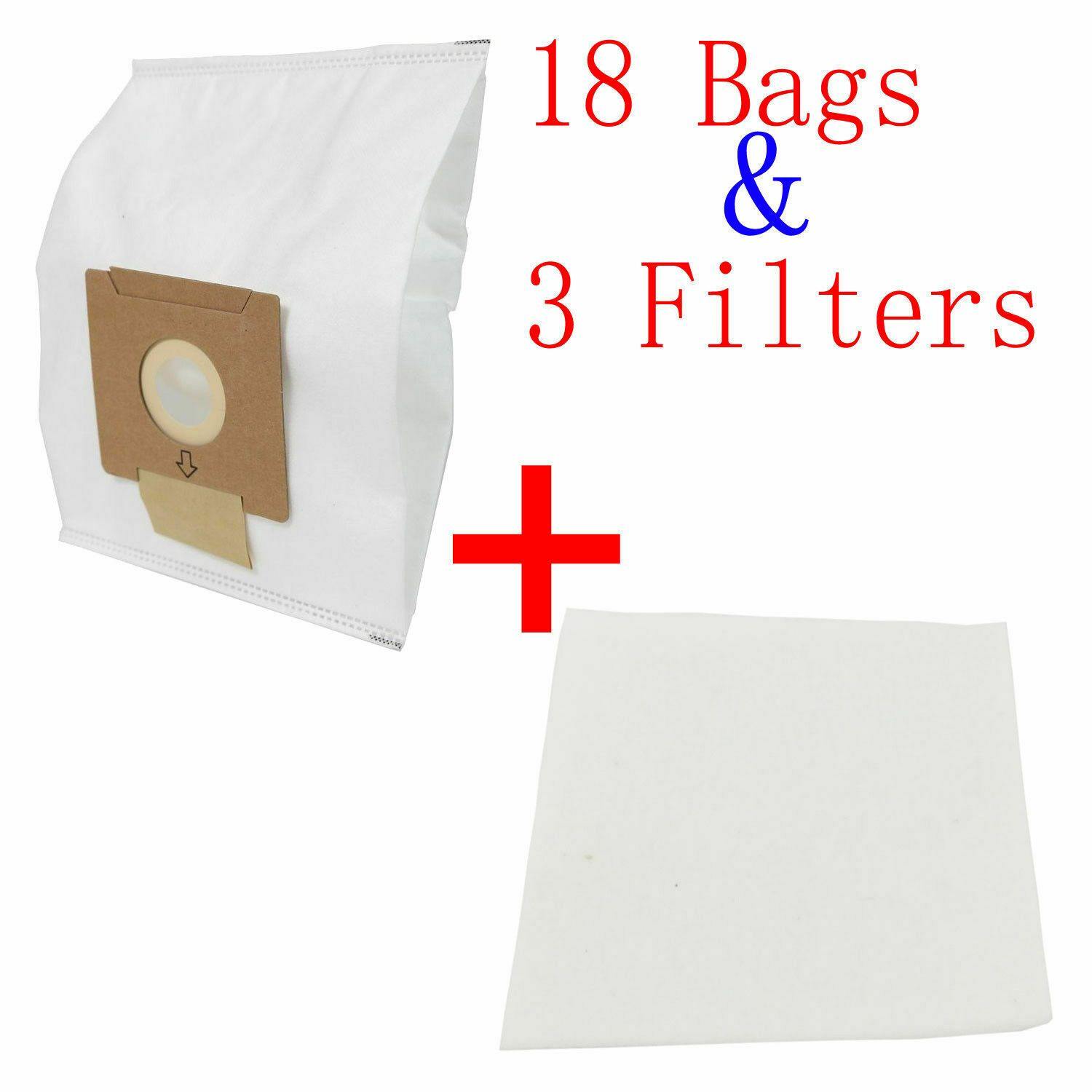 18 Vacuum Bags & 3 Filters for Wertheim W2000 Cat and Dog VC-H4809 Sparesbarn