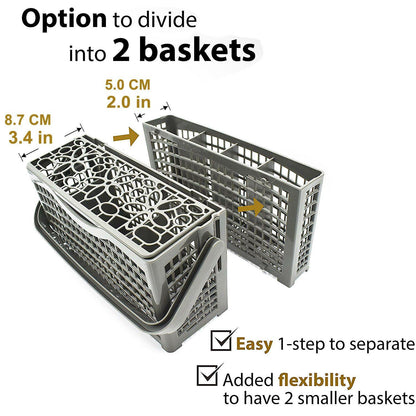 2 In 1 Dishwasher Cutlery Basket For Bellini BDW107 Series BDW107W BDW107X Sparesbarn