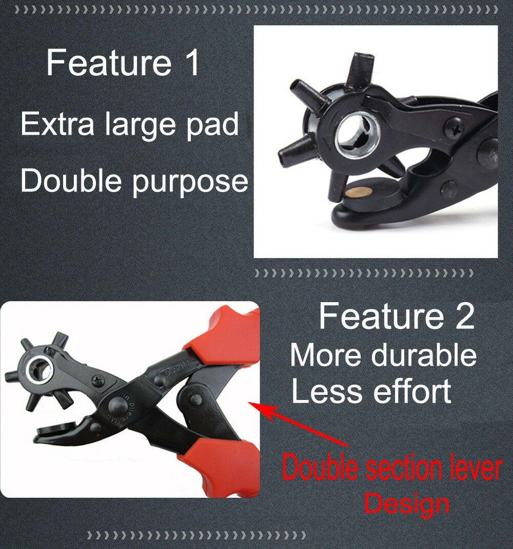 Multi-Size Hole Puncher Punch Plier And 100pcs Eyelets Eye Let Craft Tool AU Sparesbarn