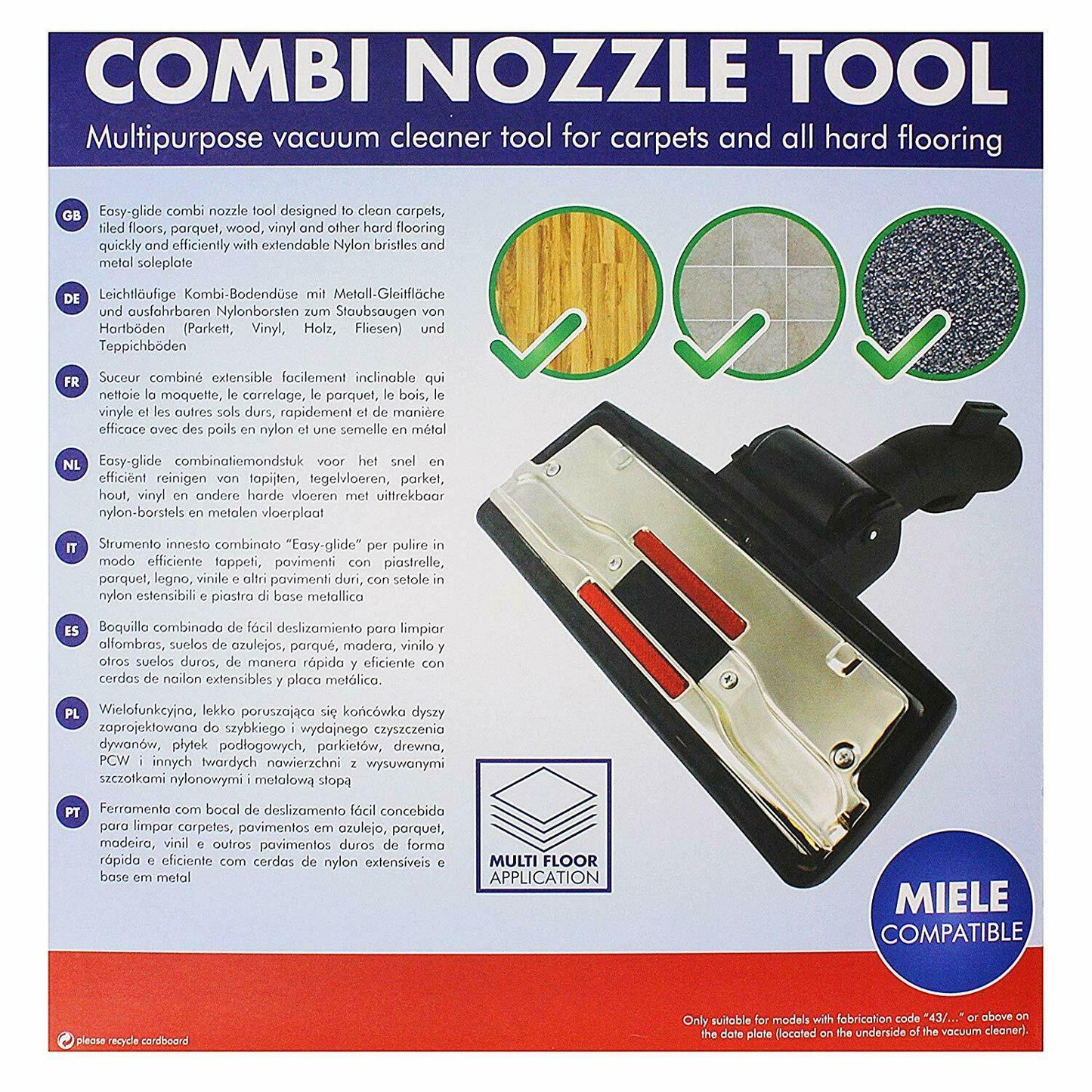 Combination Vacuum Floor Nozzle Tool For Electrolux 31-0020 Brush Head 32mm Sparesbarn