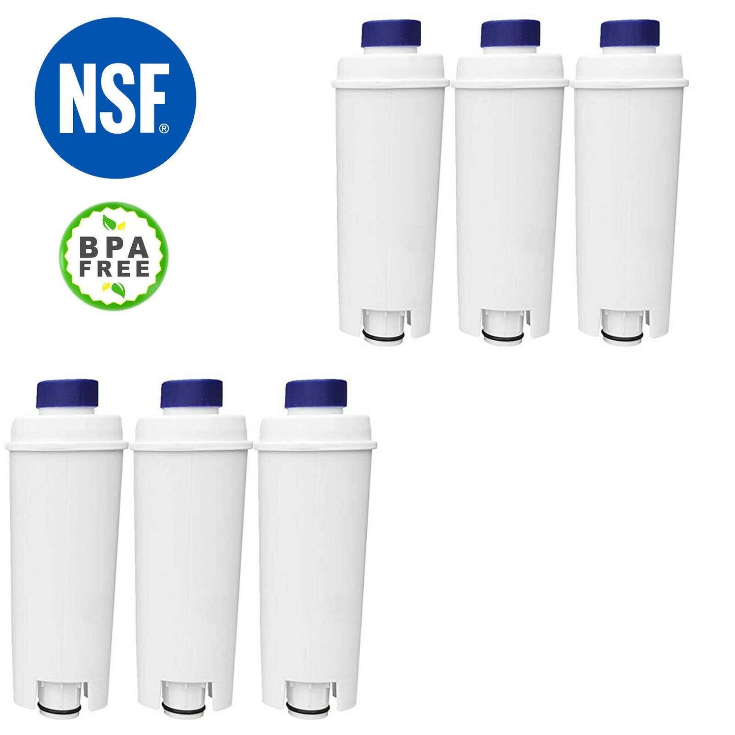 6x Coffee Water Filter For Delonghi Magnifica ESAM4200.S ESAM04.110.S ESAM4000B Sparesbarn