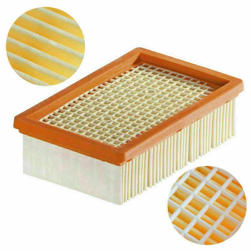 Flat Fold Pleated Dust Filter For Karcher WD4 WD5 WD6 Wet & Dry MV4 MV5 MV6 Sparesbarn