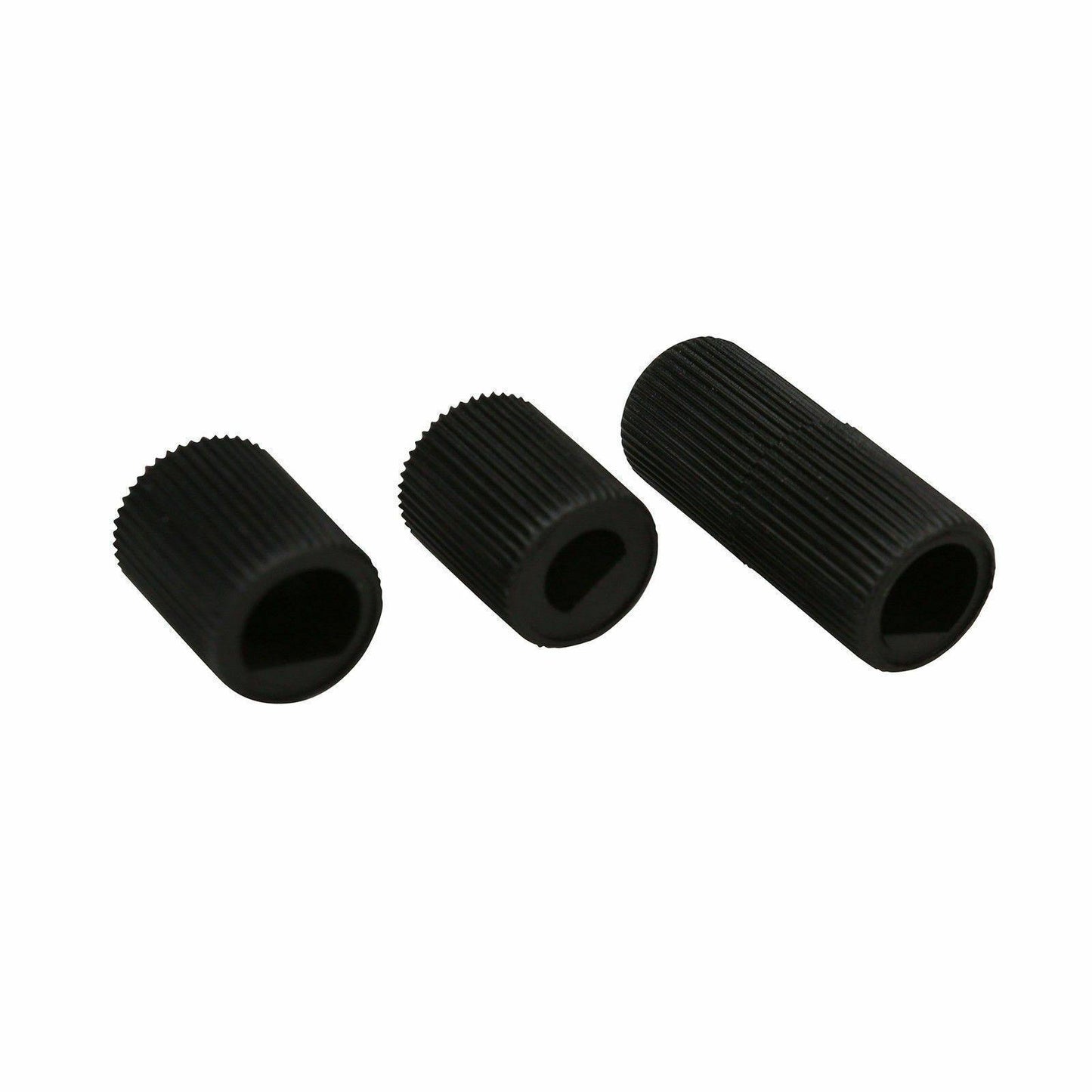 Universal Electrical Gas Stove Plastic knob Black With 3 D Shaft Inserts 5 Set Sparesbarn