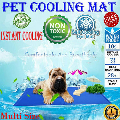 Gel Cooling Mat for Bed, Laptop Pad Cool Summer Multi Sizes Pet Dog Cat Bed Sparesbarn