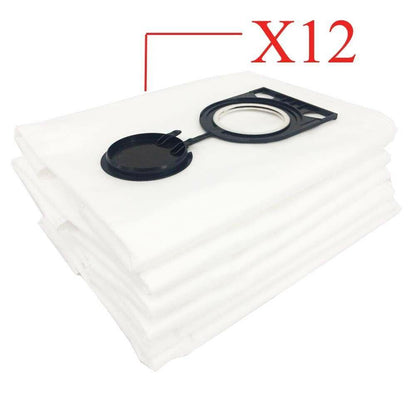 12 x Vacuum Fleece Filter Bags For Hitachi RP350 YDH(WA), Bosch GAS 25, Duss Sparesbarn