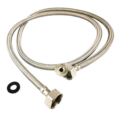 Stainless Steel Washing Machine Hot / Cold Water Inlet Hose 2.0M 3/4 Braided Sparesbarn