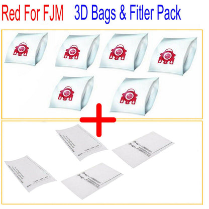 6 x Vacuum Cleaner Bags + 4 Filters For Miele Compact C2 Cat&Dog PowerLine SDBB0 Sparesbarn