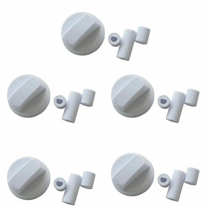 5 Set White Kitchen Gas Stove Knobs for Cooker Oven Hob Cooktop Switch Control Sparesbarn