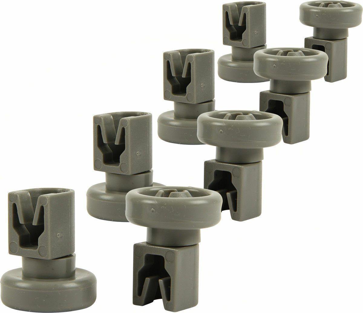 8X Dishwasher Basket Wheels Small Upper Top Rack Runner & Wheels 25mm Sparesbarn