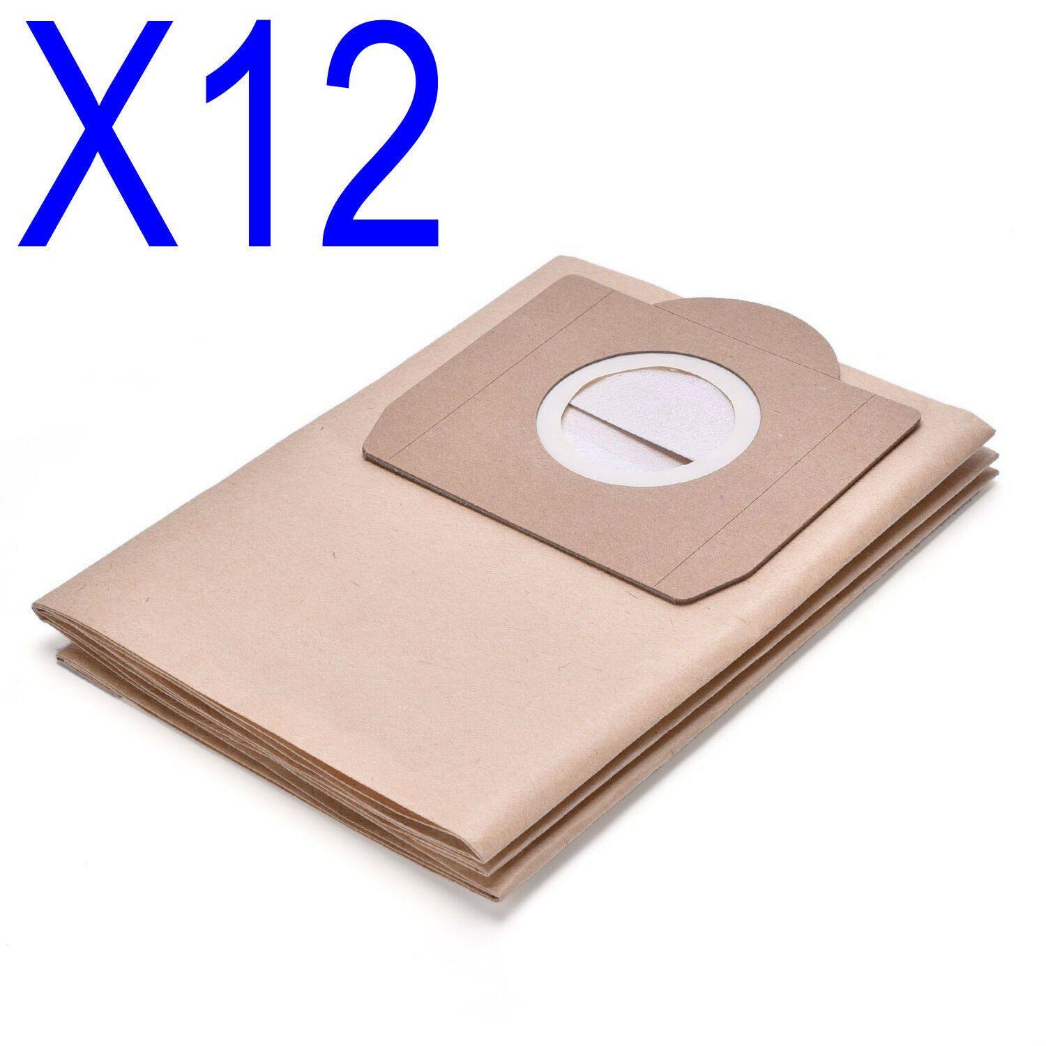 12x Paper Bags for Karcher WD 3300 M 16296680 16296510 16296550 Sparesbarn