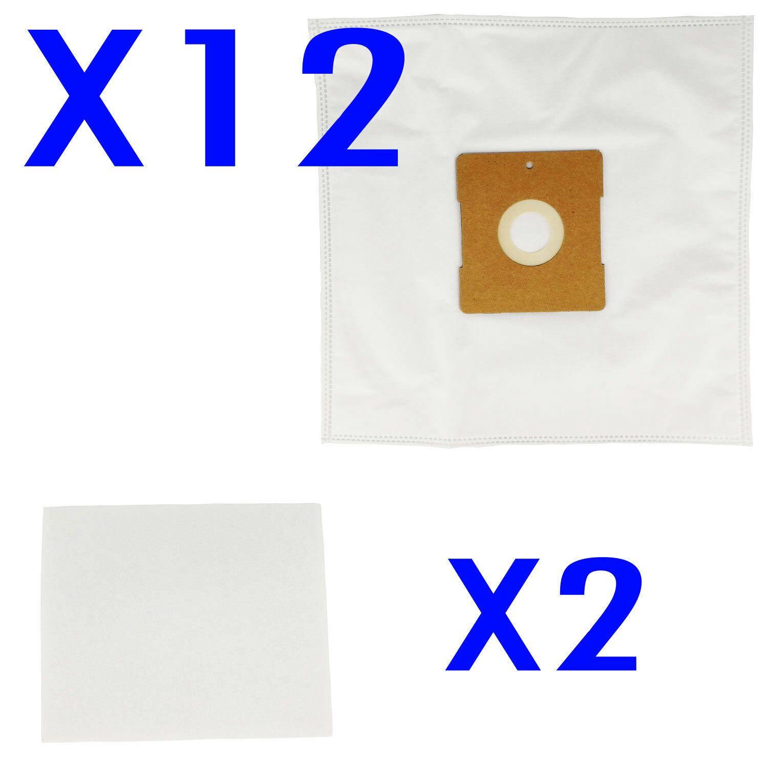 12 Vacuum Dust Bags & 2 Filter For Hoover Hotshotz VC2030 VC2034 Synthetic Sparesbarn
