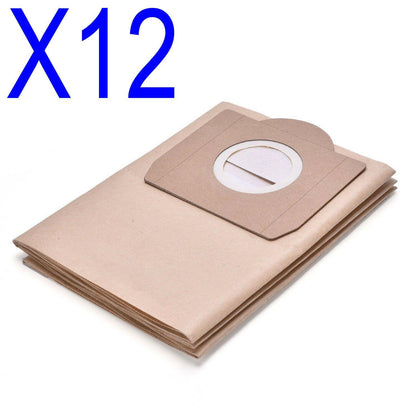 12x Paper Bags for Karcher MV3 P NT251 SE4001 WD3.370 K2901 PLUS Sparesbarn