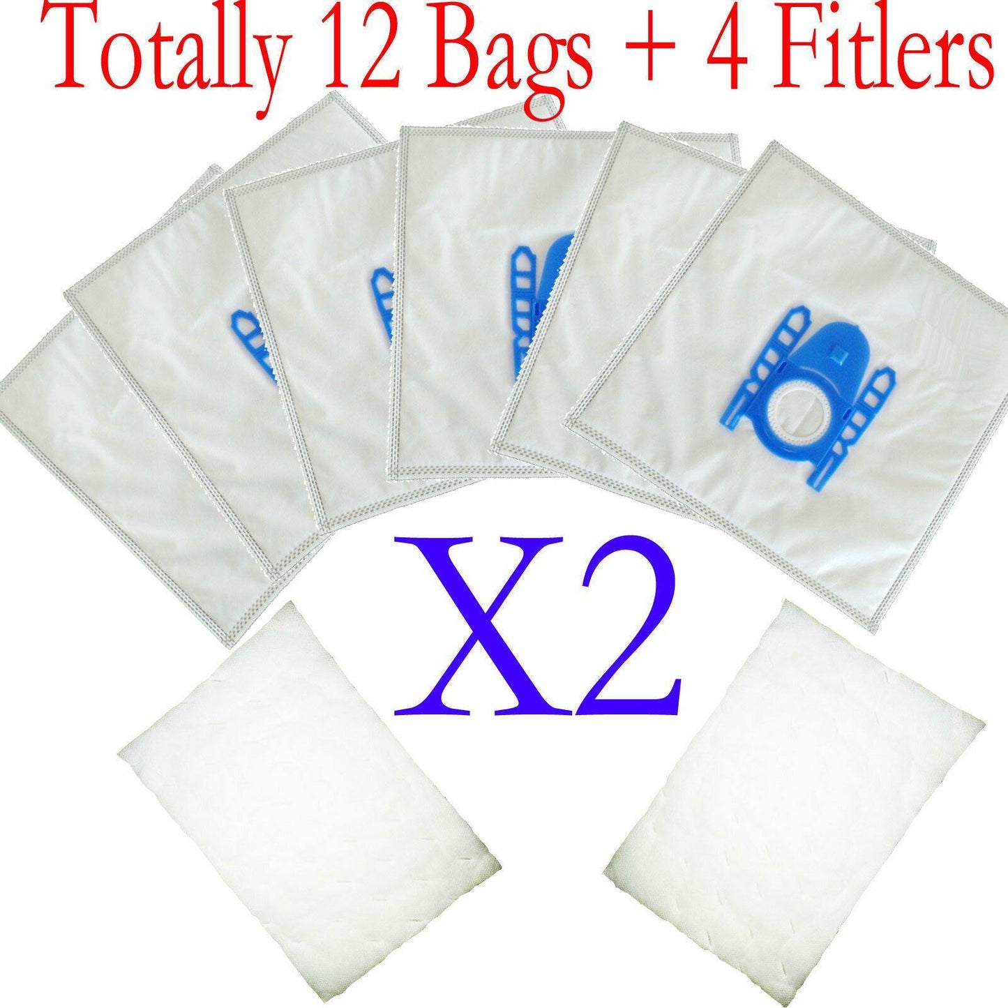 12 Vacuum Bags & 4 Filters For Bosch & SIEMENS Type G BSG6 BSG7 BSGL3126GB GL30 Sparesbarn