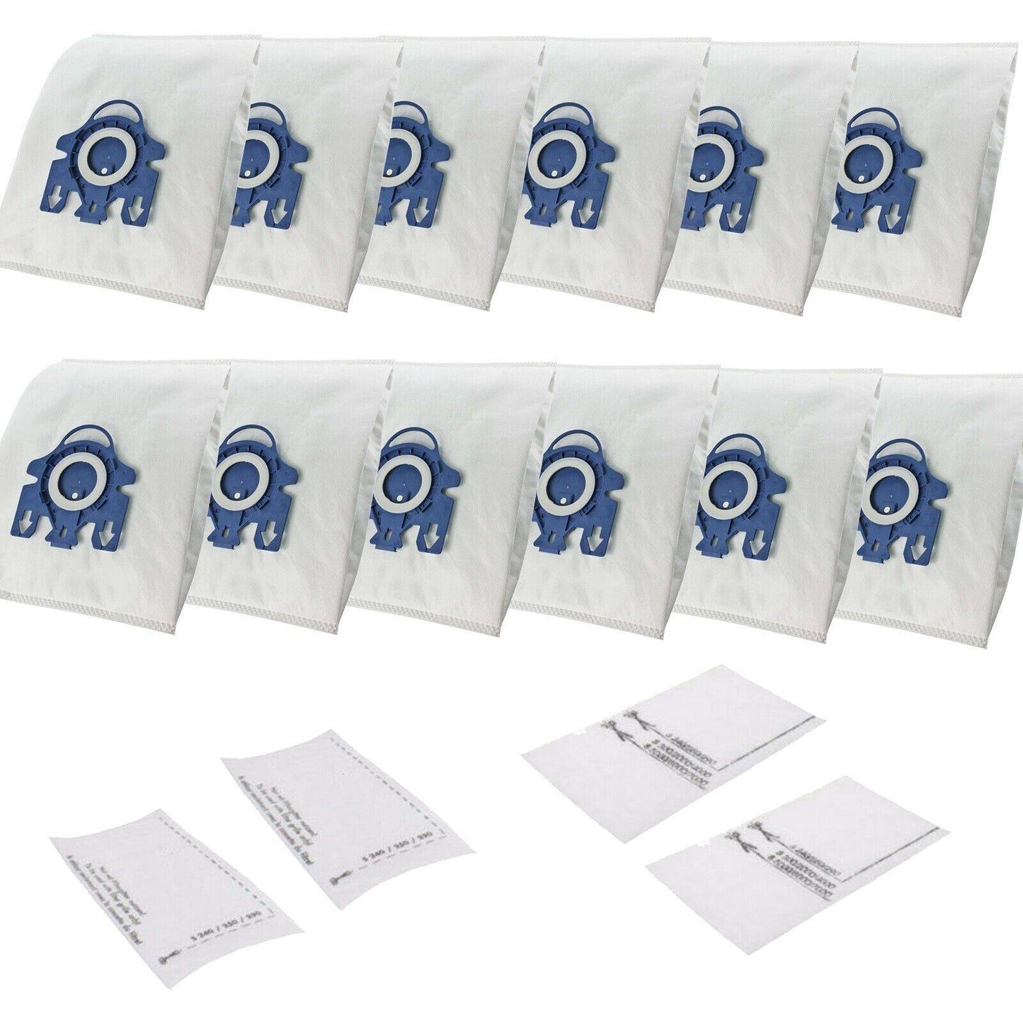12 Bags + 8 Filters For Miele GN Vacuum Cleaner Hyclean 3D Type Cat n dog Blue Sparesbarn