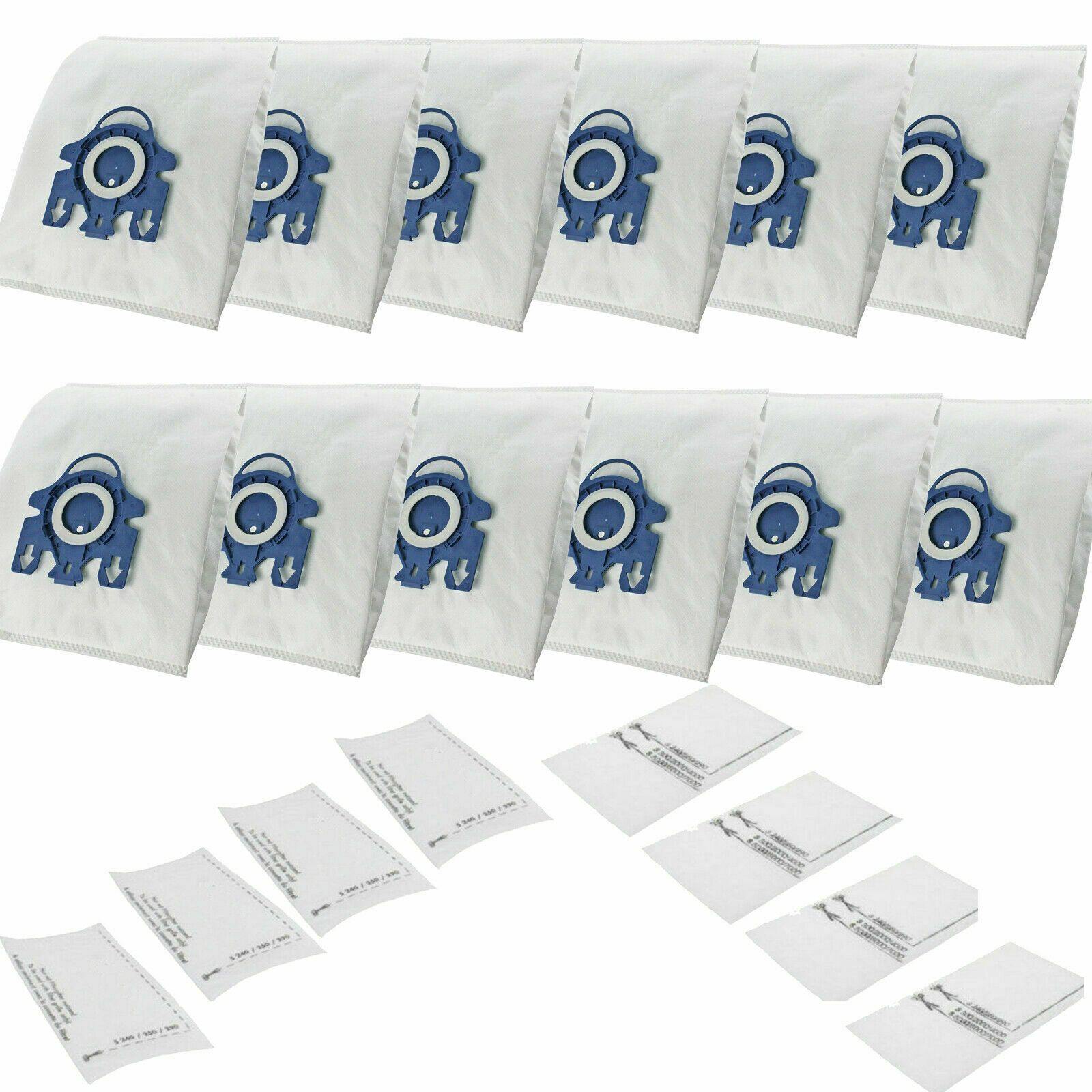 12 Vacuum Dust Bags & 8 Filters For Miele S8710 S8730 S8790 S8790 HEPA S8930 Sparesbarn