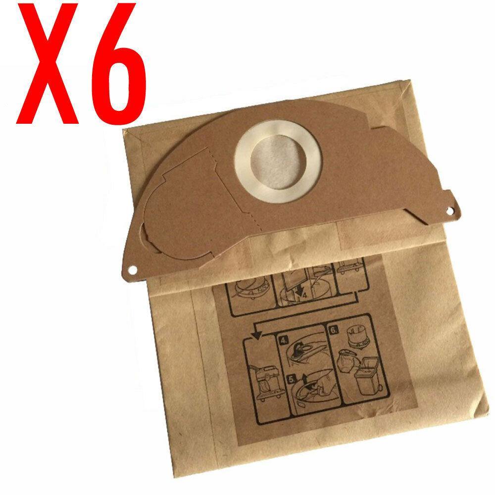 6X Vacuum Cleaner Paper Bags For Karcher 6.904-322.0 WD2 MV2 WD2.200 A2004 A2054 Sparesbarn