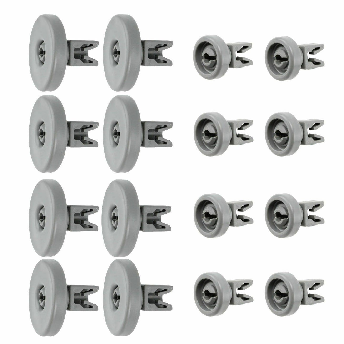 8 x Upper & 8 x Lower Basket Tray Wheels For Electrolux ESL45015 ESL6115 ESL6124 Sparesbarn