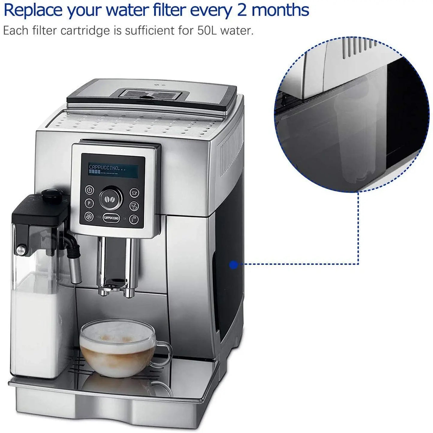 4X Coffee Water Filter For Delonghi Magnifica ESAM4200.S ESAM04.110.S ESAM4000B Sparesbarn
