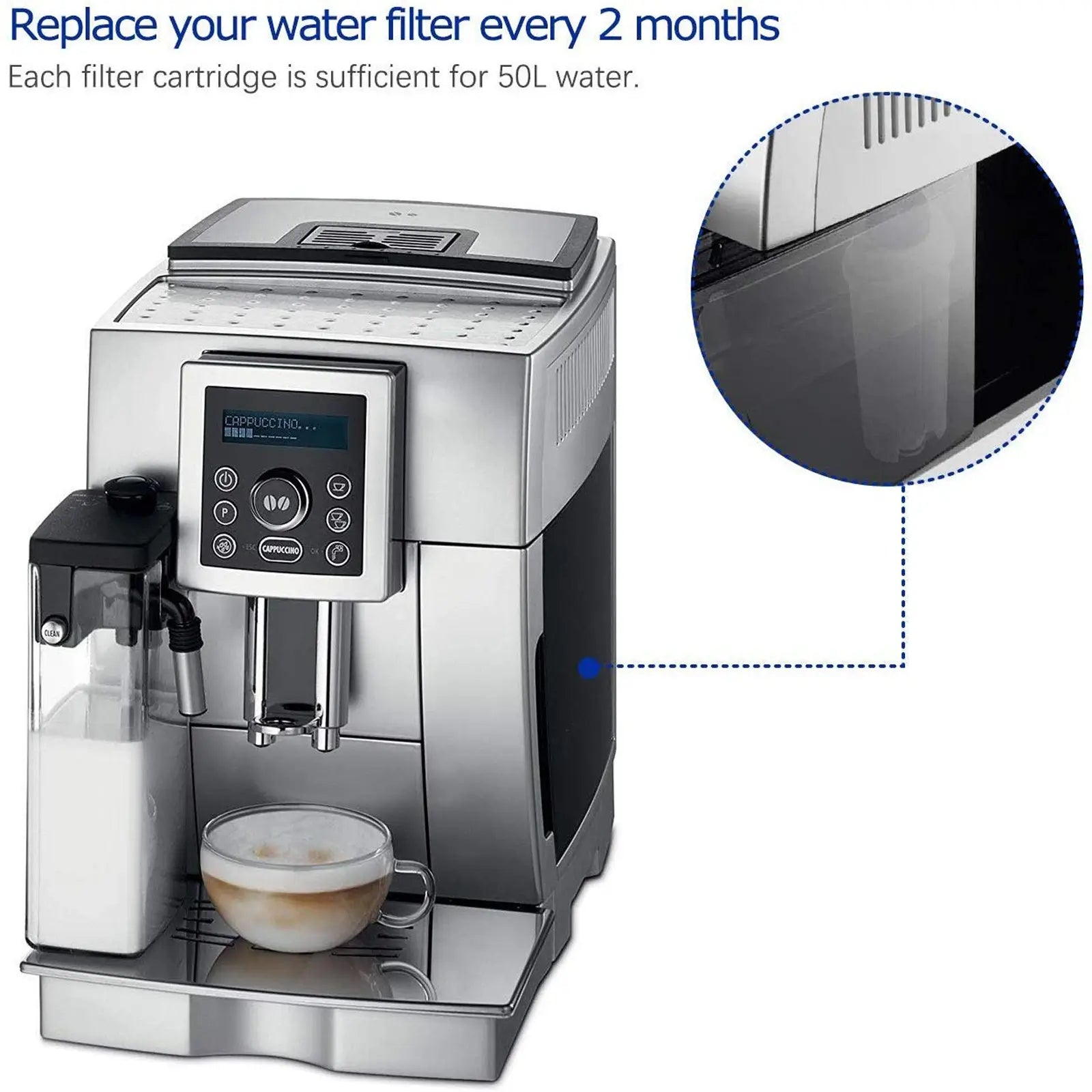 4X Coffee Water Filter For Delonghi Magnifica ESAM4200.S ESAM04.110.S ESAM4000B Sparesbarn