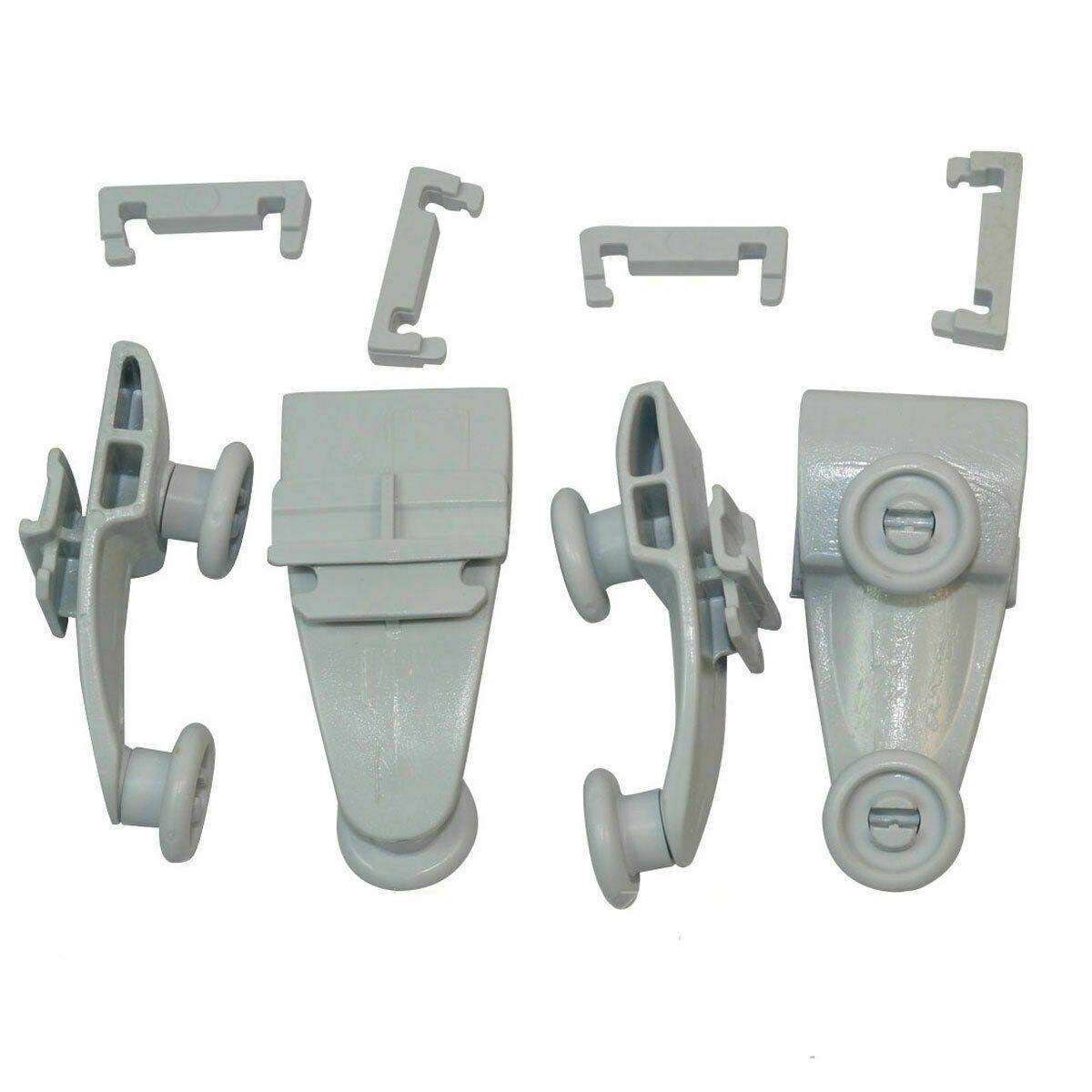 4x Dishwasher Upper Basket Roller & Clips For Simpson Westinghouse 0238477064K Sparesbarn