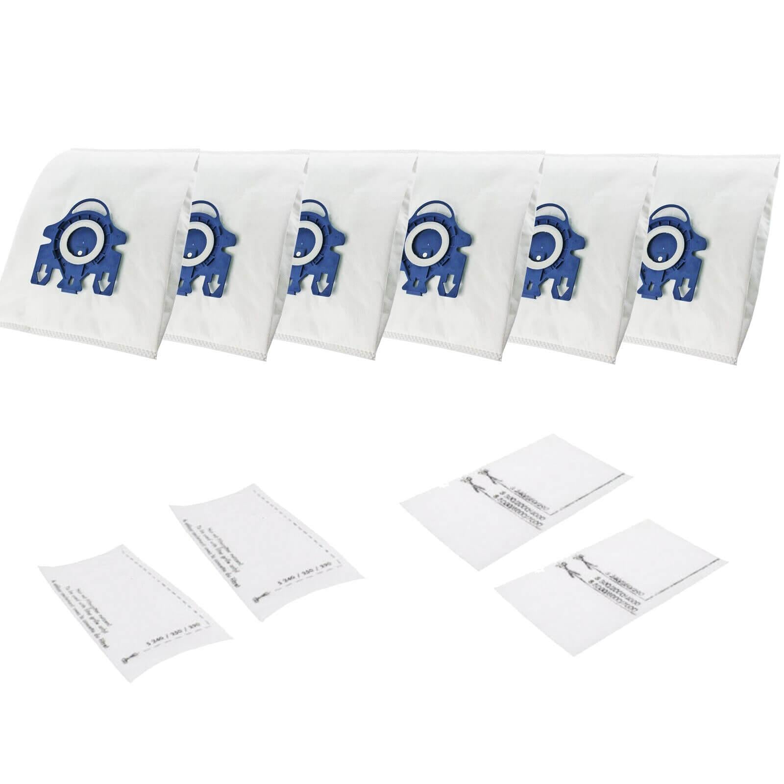 6 Hyclean 3D Type Bags + 4 Filter For Miele Complete C3 SoftCarpet PowerLine Sparesbarn