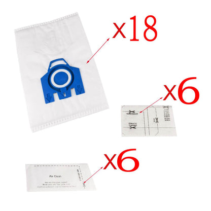 18 Vacuum Cleaner Bag 12 Filter for Miele GN 11071460 Complete C3 Cat and Dog Sparesbarn