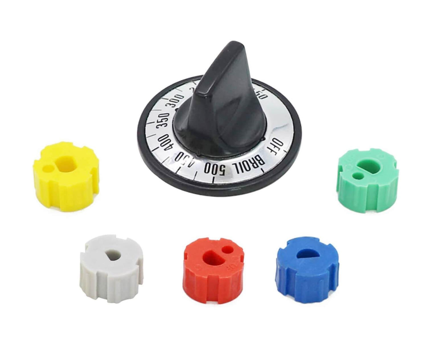 5 set Universal Stove Replace Oven Black Knob Kit Control & Griller Control Knob Sparesbarn